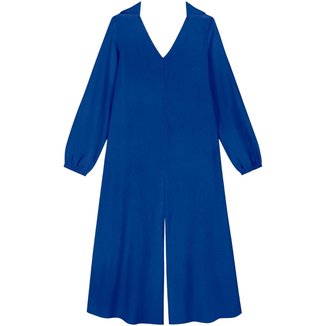 Vestido Midi Chá Em Linho E Viscose Com Faixa Ajustável