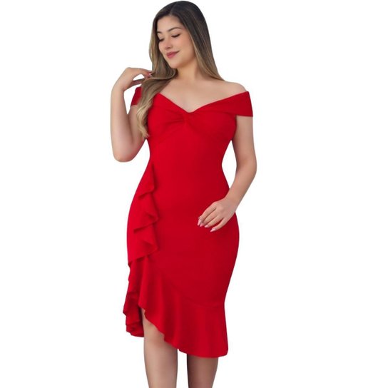 Casamento Civil Sapato Para Noiva Vermelho Vestido Midi Curto