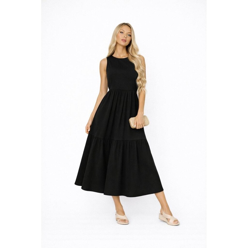 Vestido Midi D Bell Outlet Fashion Duas Marias Regata Preto