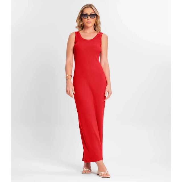 Vestido Midi De Ribana Feminino Endless