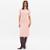 Vestido Midi Lança Perfume Canelado Feminino - Rosa
