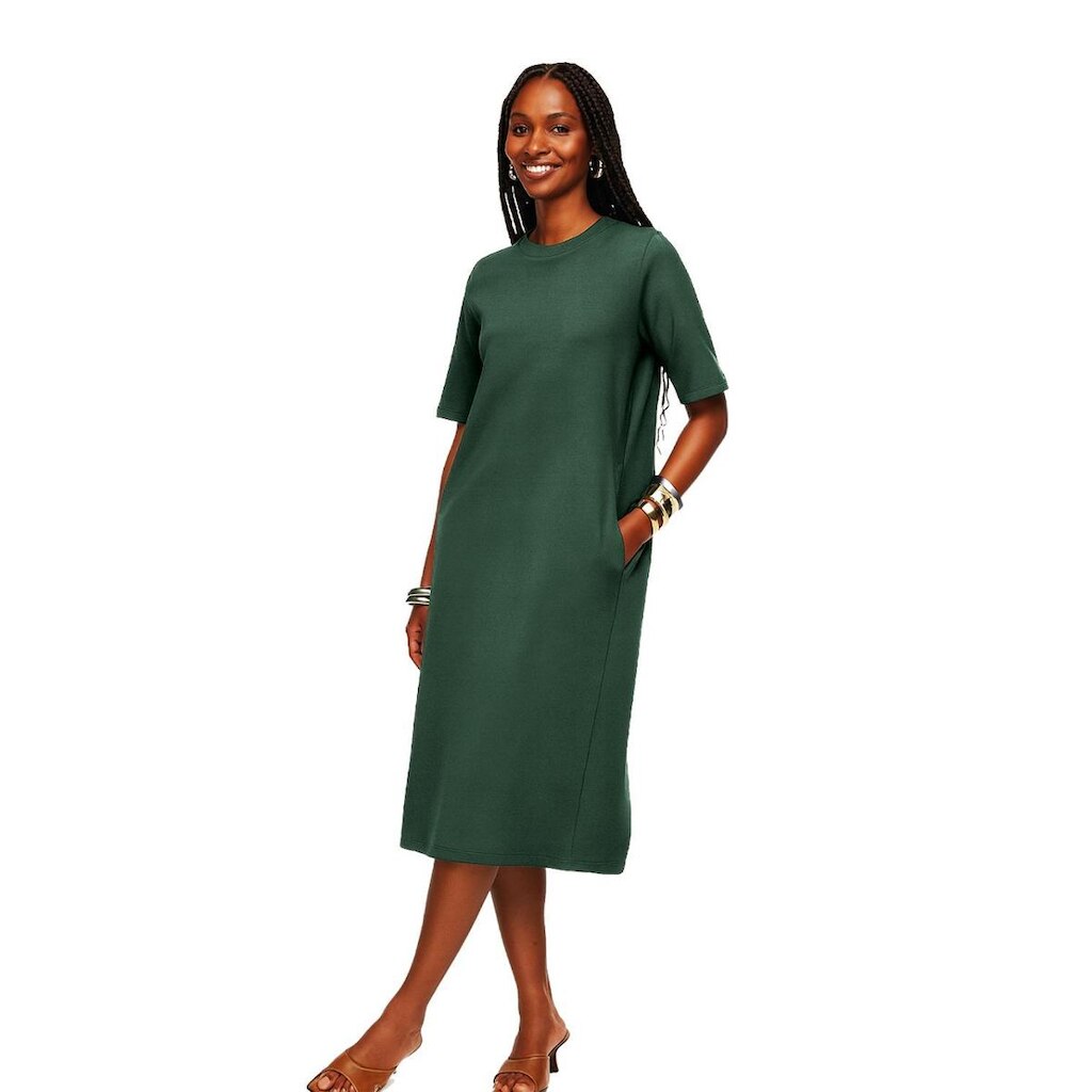 Vestido Midi Lunender De Malha Com Bolsos 00624