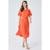 Vestido Midi PKS com Cinto Laranja-G - Laranja