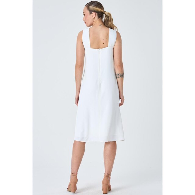 Vestido Midi PKS Frente Única Off White-GG