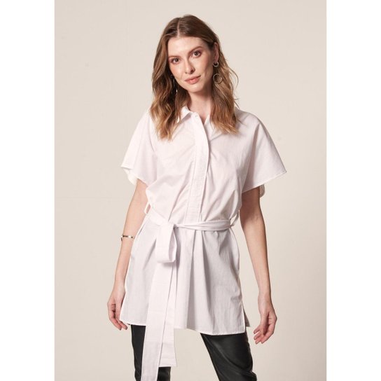 Vestido Mob Túnica Amarração Feminino - Branco