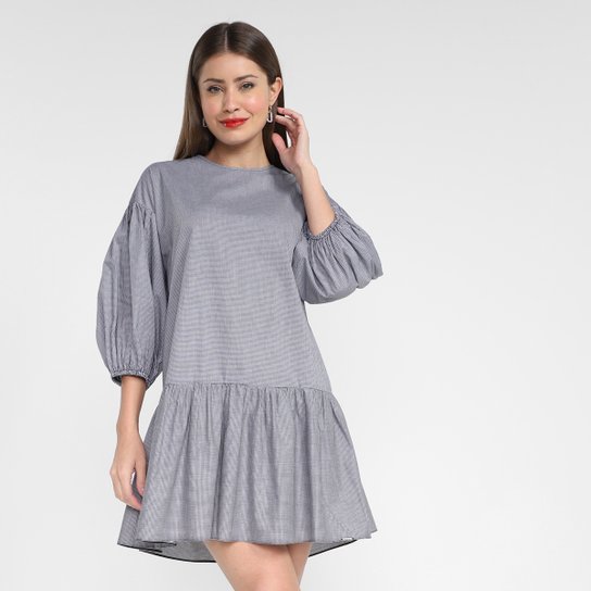 Vestido My Favorite Things Curto Maria Manga Longa - Estampado