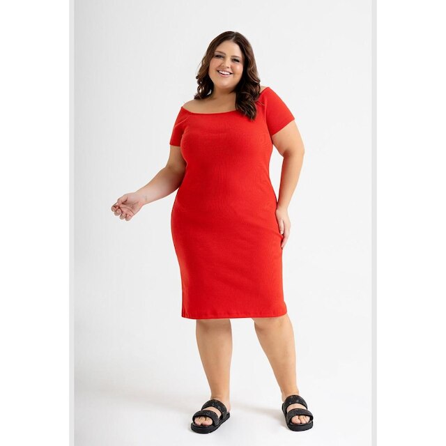 Vestido Ombro a Ombro em Ribana Just Basic