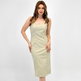 Vestido Pacific Blue Clássico Alça Feminino