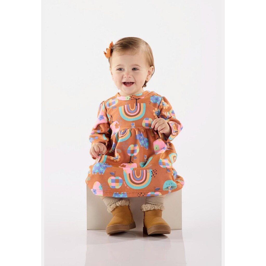 Vestido para Bebê em Malha Peluciada Up Baby