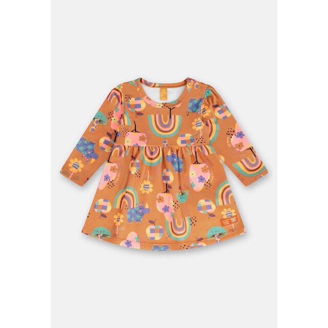 Vestido para Bebê em Malha Peluciada Up Baby