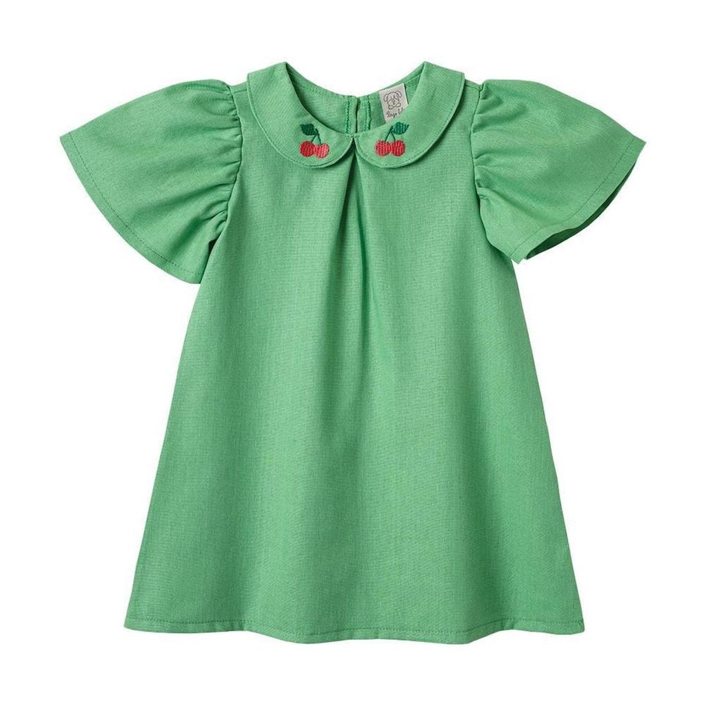 Vestido Pingo Lelê Manga Curta Cereja Verde