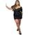 Vestido Plus Size Com Brilho em Lurex - Preto