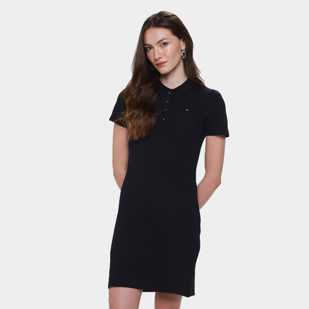 Vestido Polo Tommy Hilfiger 1985 Slim Pique Feminino