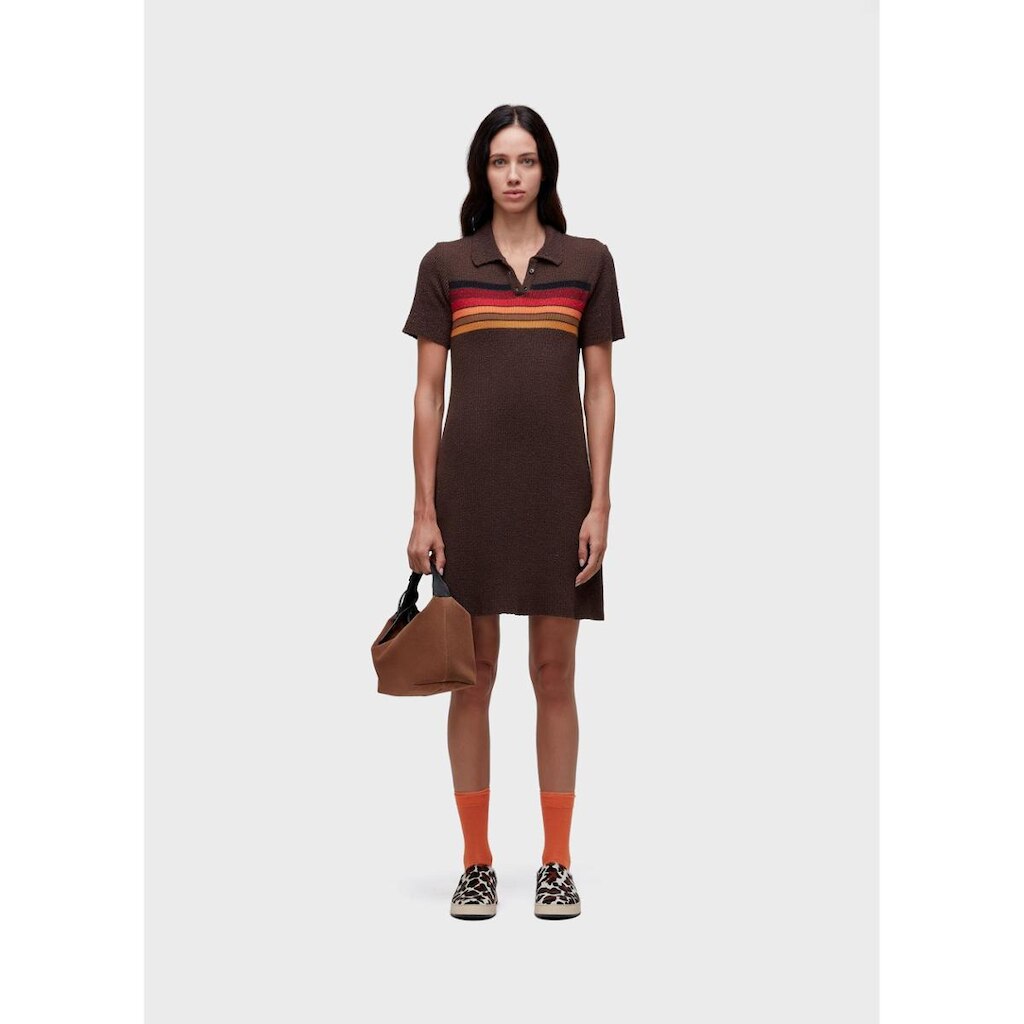 Vestido polo tricot listras OSKLEN