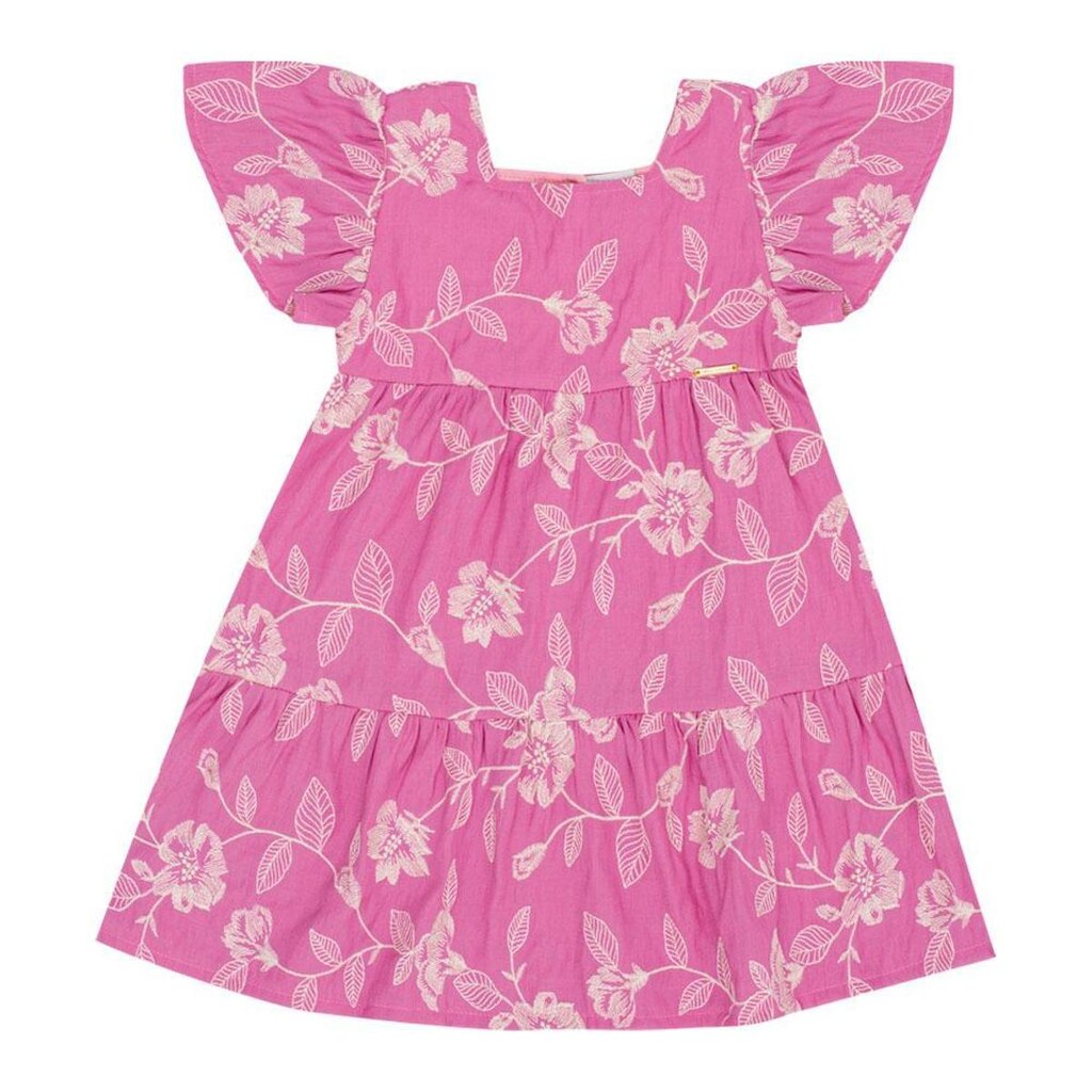 Vestido Rosa Primeiros Passos Pulla Bulla Menina - 53319-13