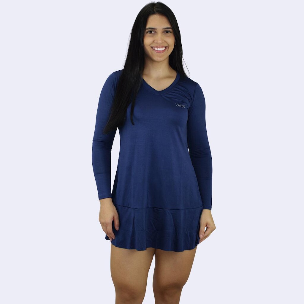 Vestido Saída de Praia Feminino Premium – Proteção Solar UV50 Fator 50 – Estilo e Verão