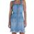 Vestido Salopete Jeans Modelagem Reta Enfim - Azul