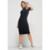 Vestido Salvatore Fashion Midi Manga Curta - Preto