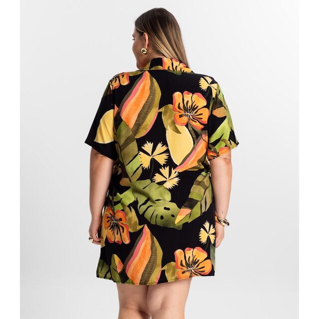 Vestido Secret Chemise Curto Plus Size Feminino