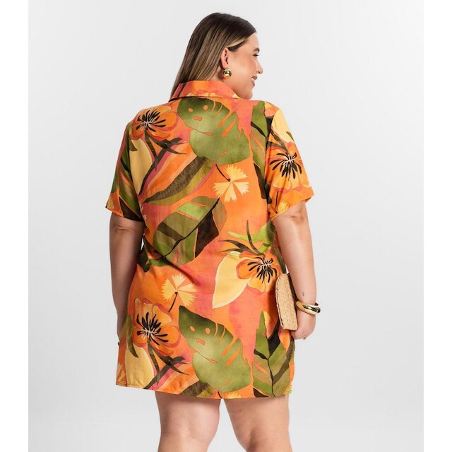 Vestido Secret Chemise Curto Plus Size Feminino