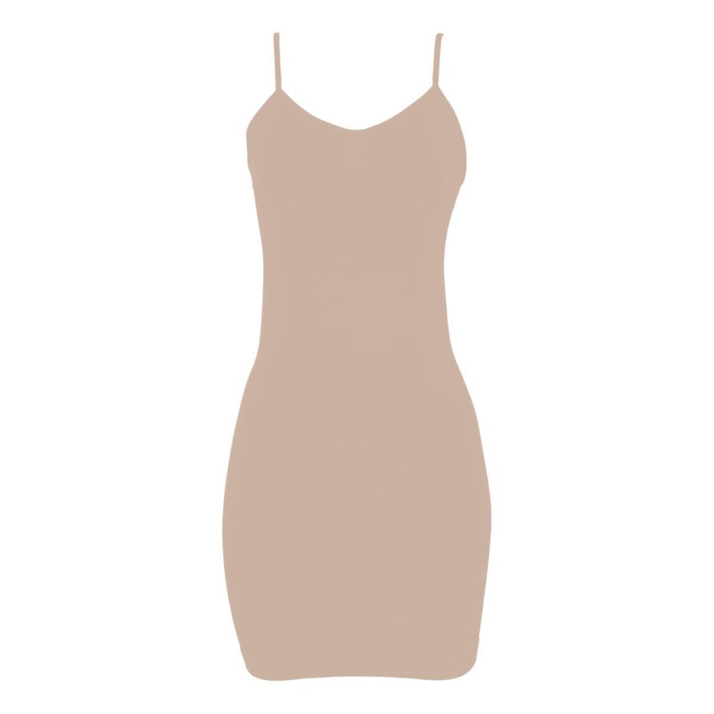 Vestido Segunda Pele Anágua Alça Fina Tubinho Feminina