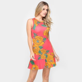 Vestido Sommer Estampado Sem Manga