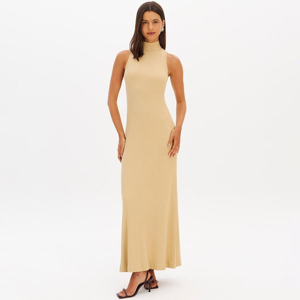 Vestido Super Mid Lança Perfume Canelada Feminino