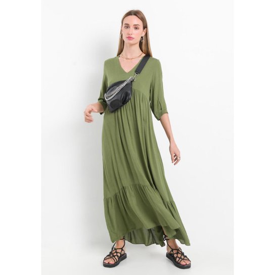 Vestido Super Midi Fluído My Favorite Things - Verde