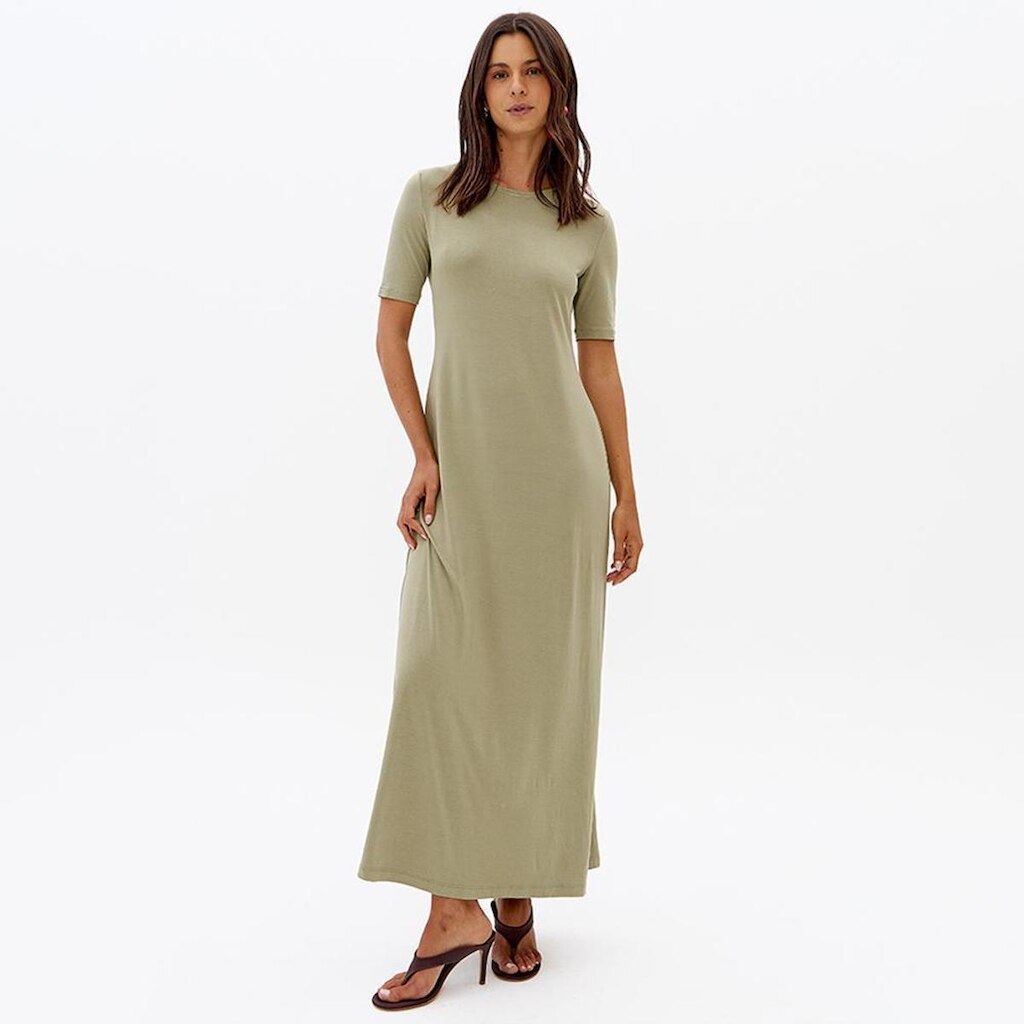Vestido Super Midi Lança Perfume Malha Feminino