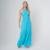 VESTIDO SUSIE CHIFFON HALTERNECK FEMININO - Azul Claro