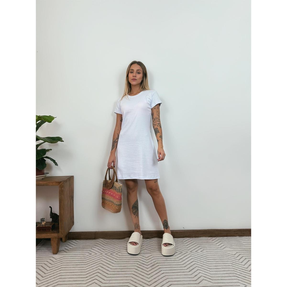 Vestido T-Shirt Camisetão Aveloz Branco Zattini