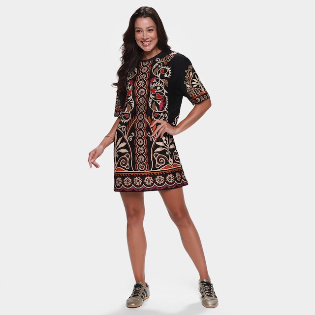 Vestido Tshirt Farm Casual Feminino