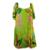 Vestido Virtude Curto Verde Estampado Plus Size Viscose 100% - Verde