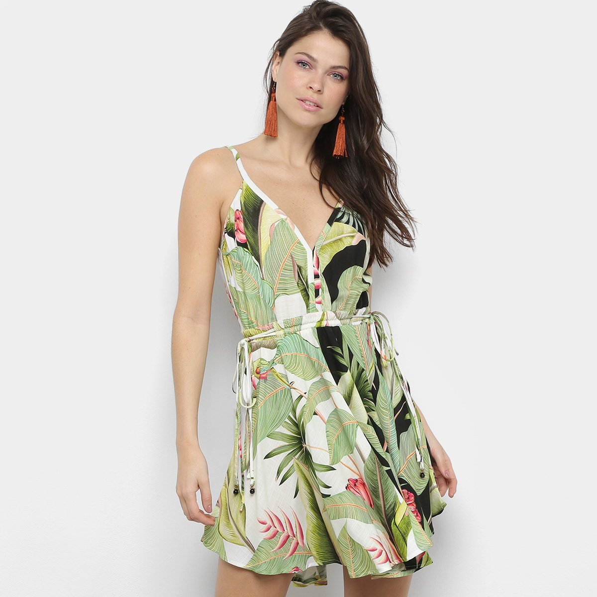 Vestidos FARM Feminino VESTIDO CURTO JARDIM BANANEIRA-278246 - Verde Menor preço em Vestidos FARM Feminino VESTIDO CURTO JARDIM BANANEIRA-278246 - Verde