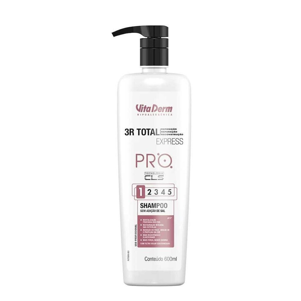 Vita Derm 3R Total Express Shampoo 600ml