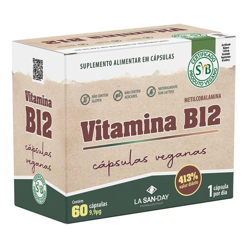Vitamina B12 Vegana - 60 Cápsulas - LaSanDay