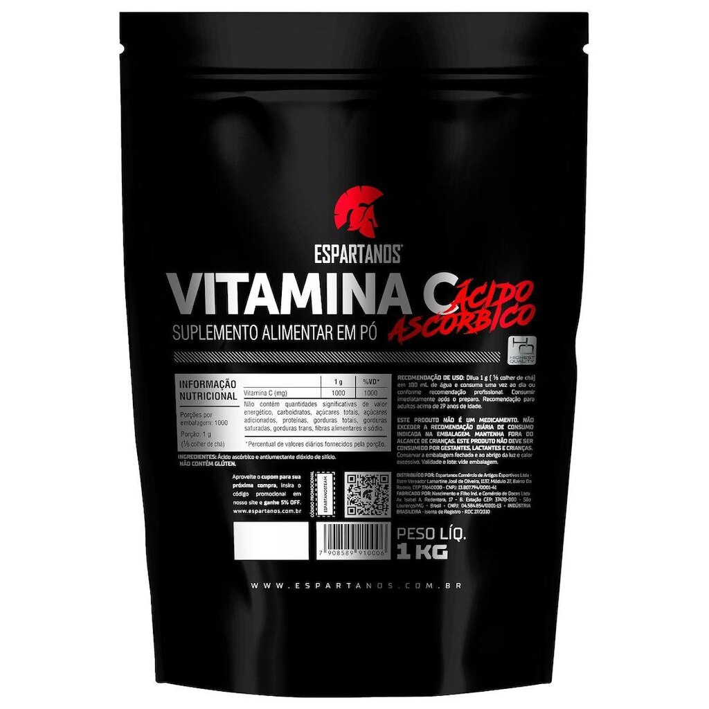Vitamina C em pó 1 kg - Espartanos