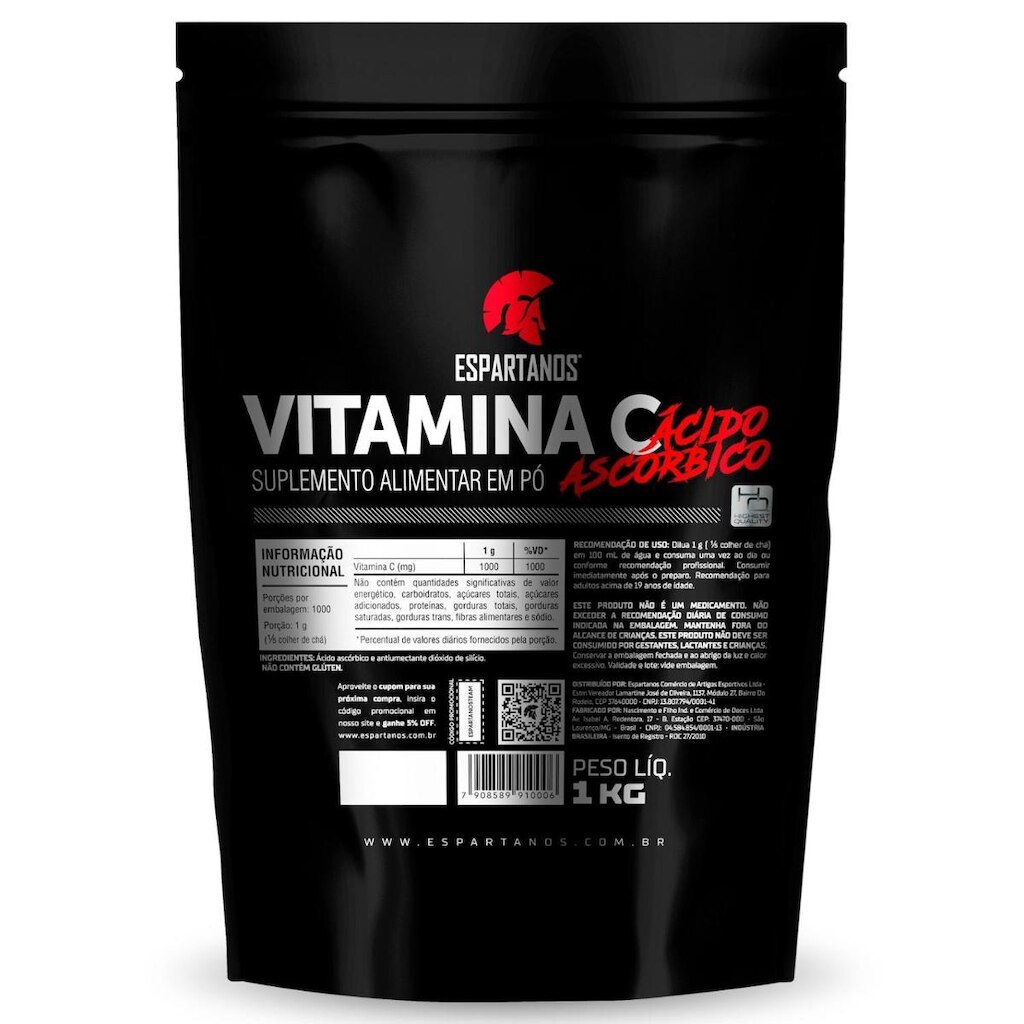 Vitamina C em Pó Sem Sabor - Espartanos