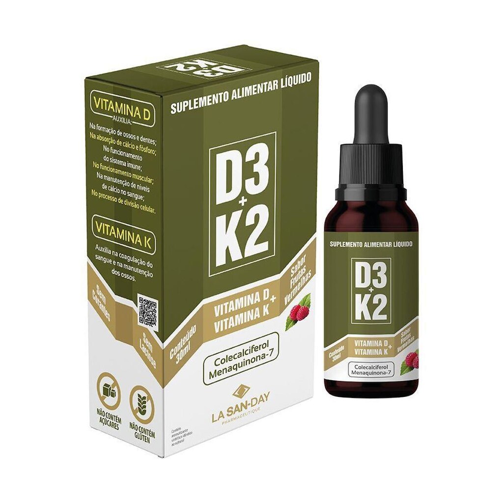 Vitamina D3 + K2 em Gotas - 30ml - La San-Day