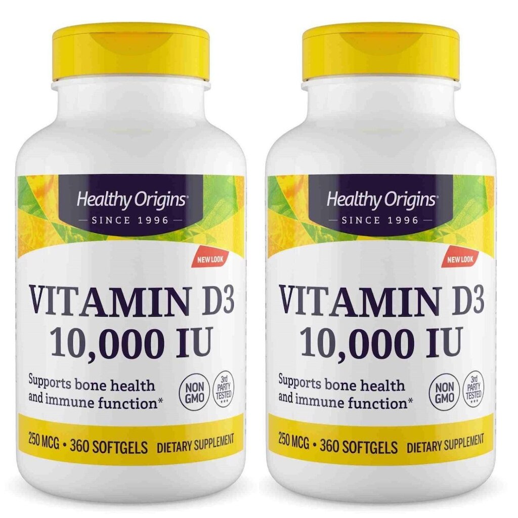 Vitamina Healthy Origins D3 10.000UI (365 Softgels) 250mcg