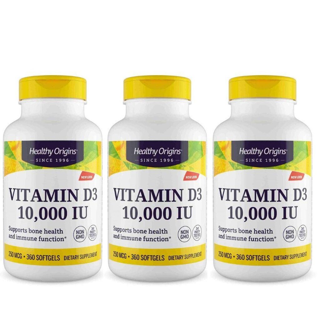 Vitamina Healthy Origins D3 10.000UI (365 Softgels) 250mcg