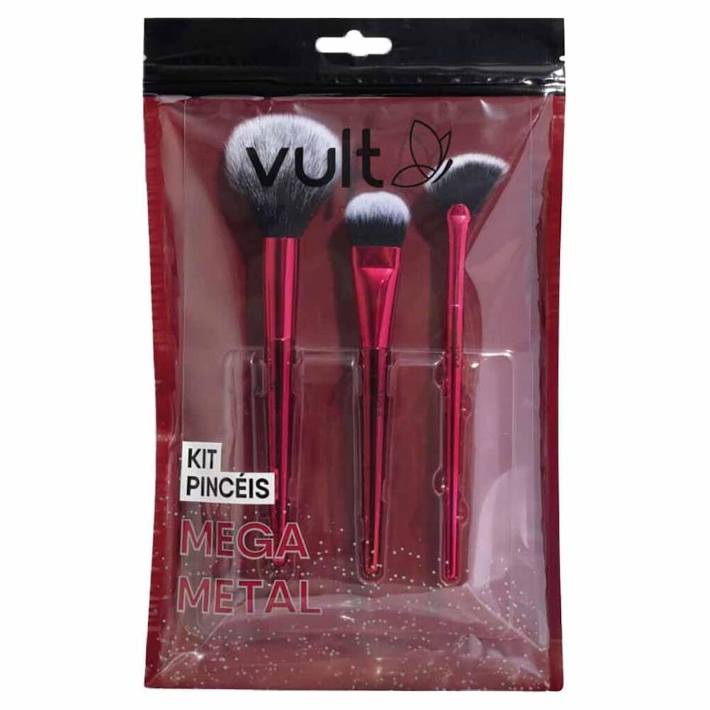 Vult Mega Metal Kit de Pincéis com 3 Unidades Kit