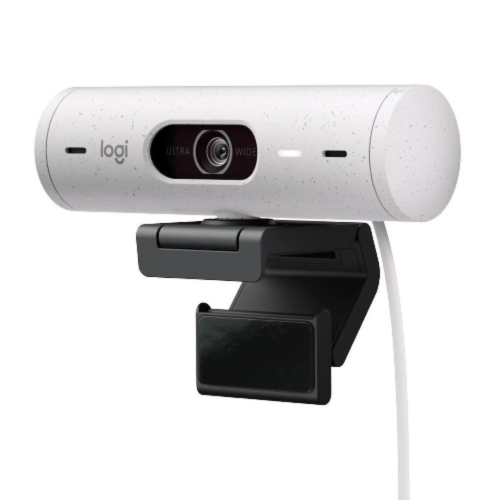 Webcam + Suporte Logitech Brio 500 Full HD, 1080p, 30 FPS, com Microfones Duplos, USB, - 960-001426