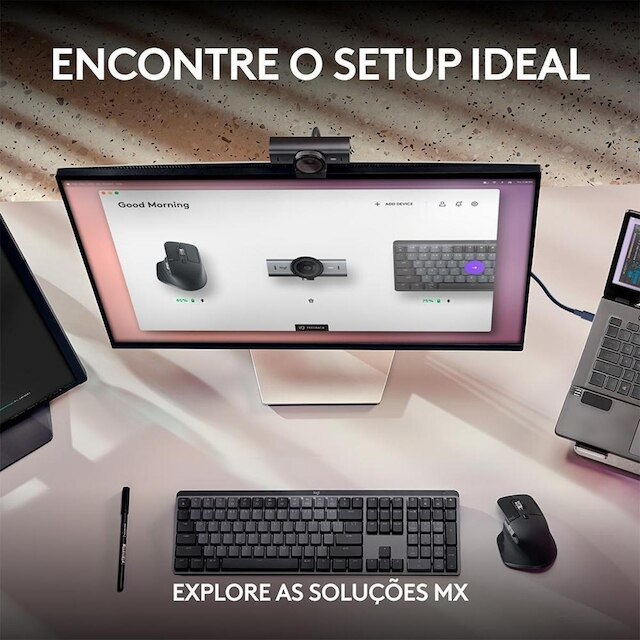 Webcam Ultra HD 4K Logitech MX Brio Com Microfones com Redução de Ruído, - 960-001548