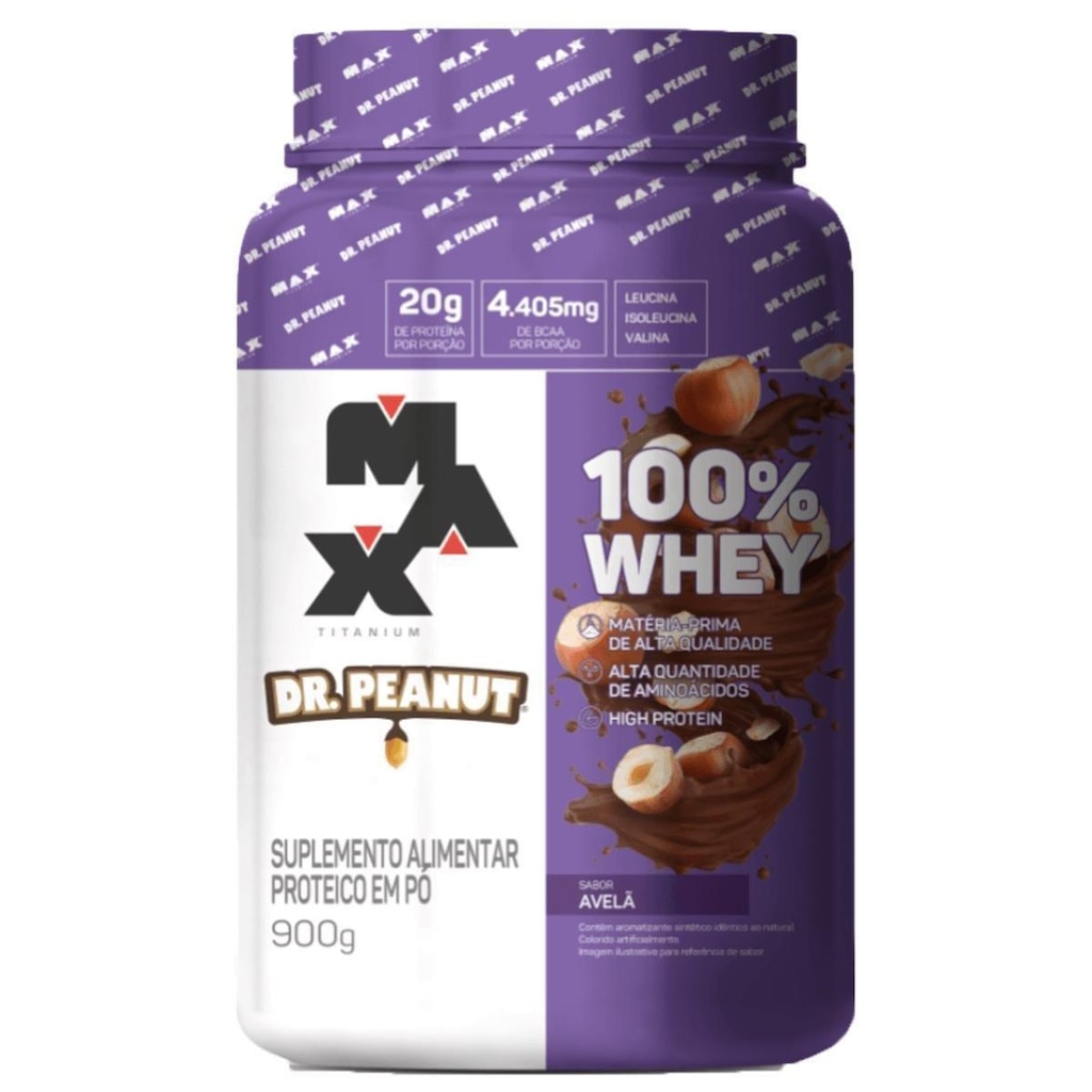 Whey Protein 100% Whey Max Titanium Dr Peanut 900g