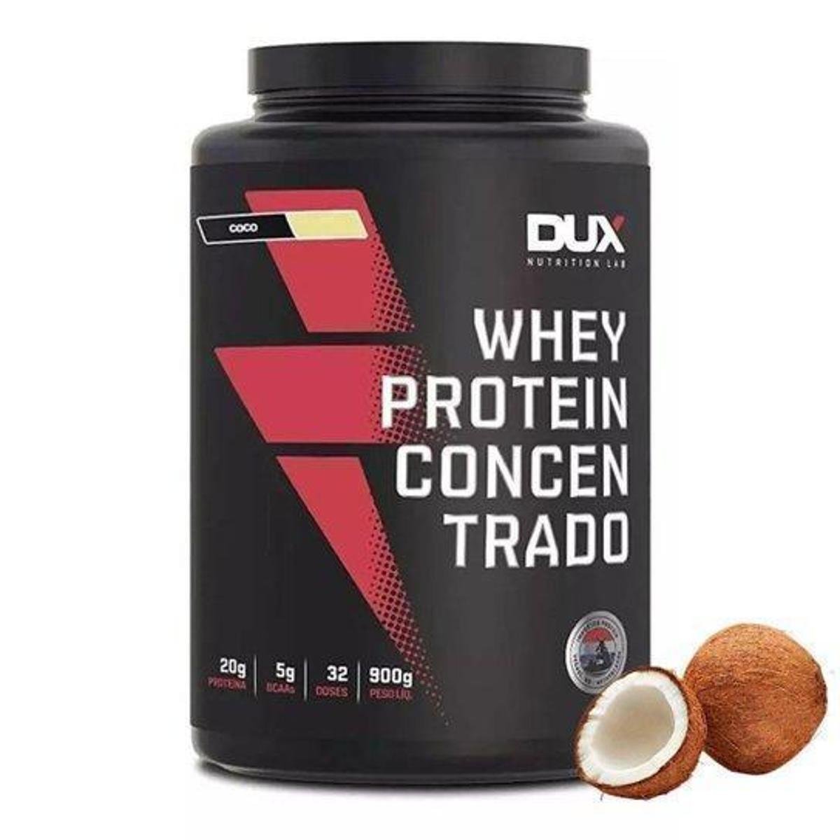 Whey Protein Concentrado - Pote 900g Dux Nutrition Menor preço em Whey Protein Concentrado - Pote 900g Dux Nutrition