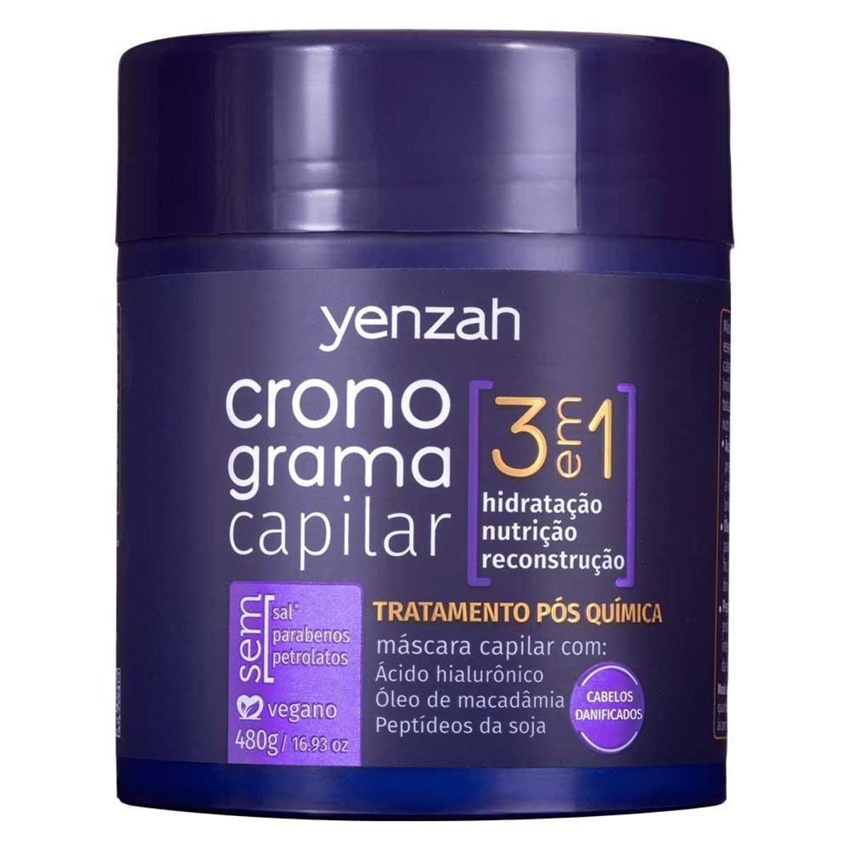 Yenzah Cronograma 3 em 1 Pós Quimica 480g - Incolor Menor preço em Yenzah Cronograma 3 em 1 Pós Quimica 480g - Incolor